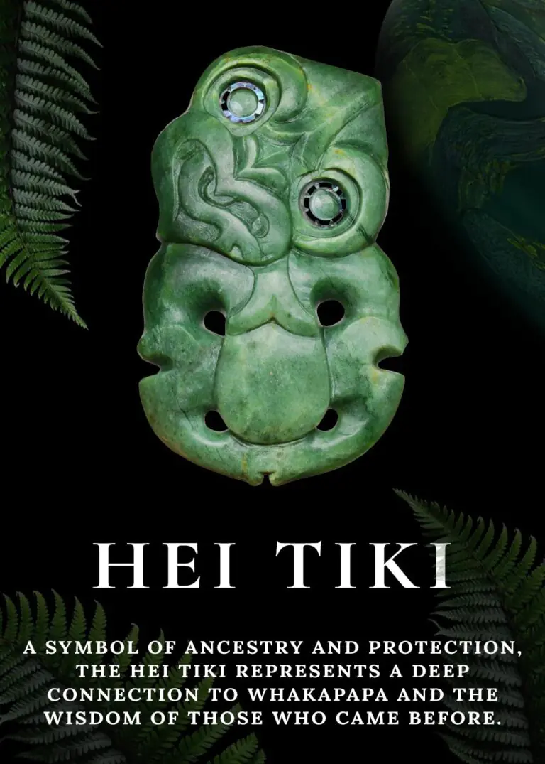 Hei tiki pounamu pendant meaning wisdom fertility and ancestral connection