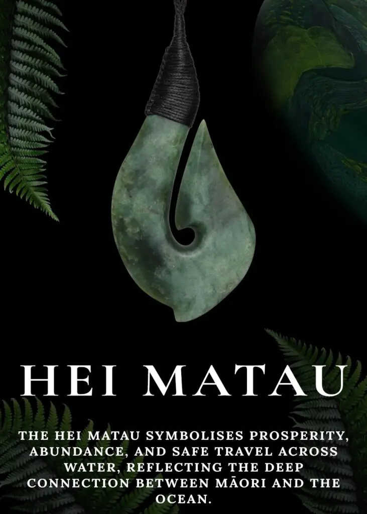 Hei matau fish hook pounamu pendant meaning – safe travel, prosperity, and strength