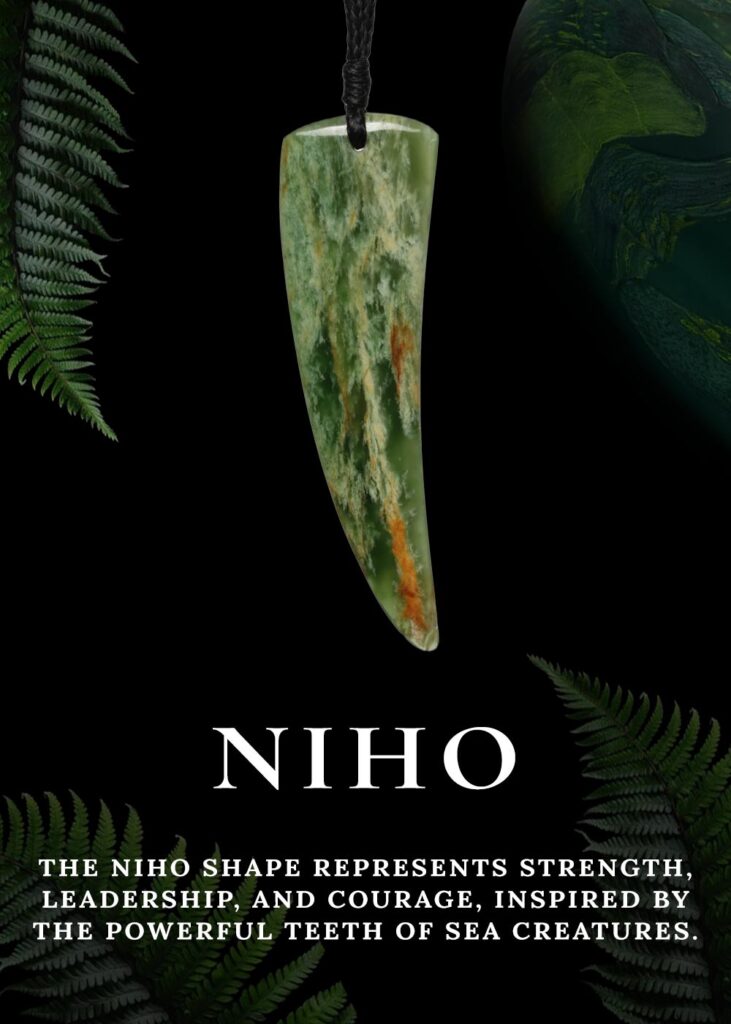 Niho pounamu pendant meaning – Māori greenstone tooth symbol of courage and warrior strength
