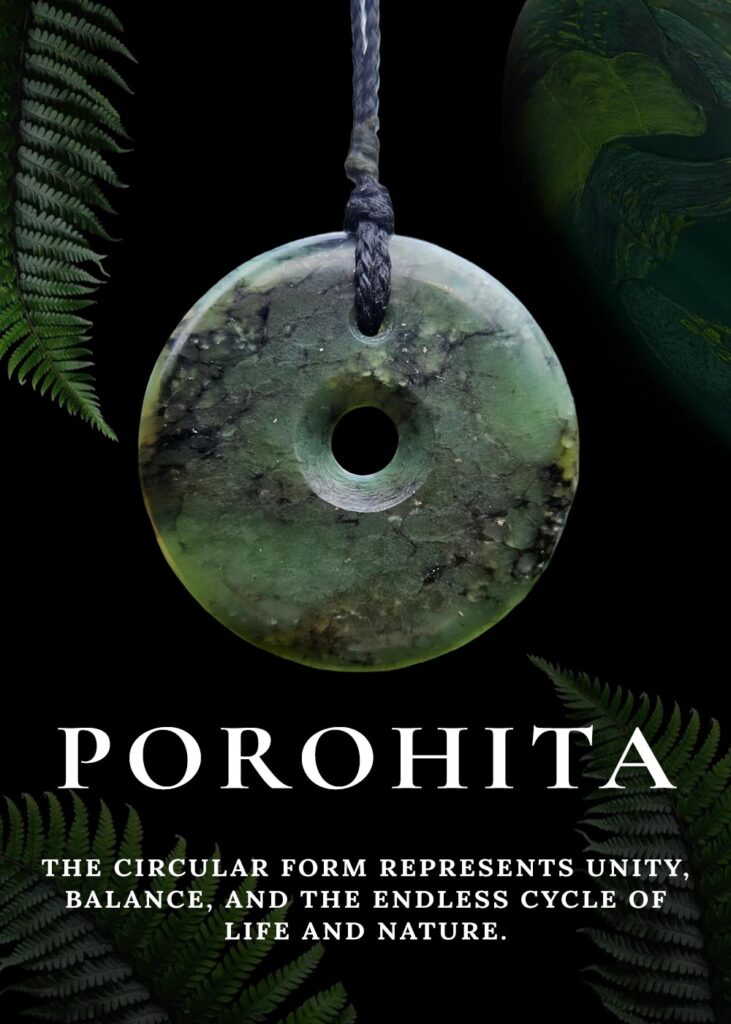 Porohita pounamu pendant meaning Māori greenstone circle symbol of unity and eternity