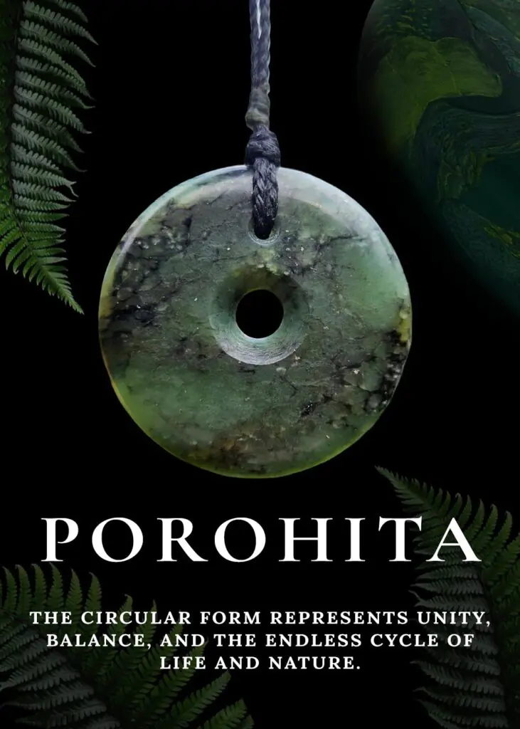 Porohita pounamu pendant meaning – circular symbol of unity and the cycle of life
