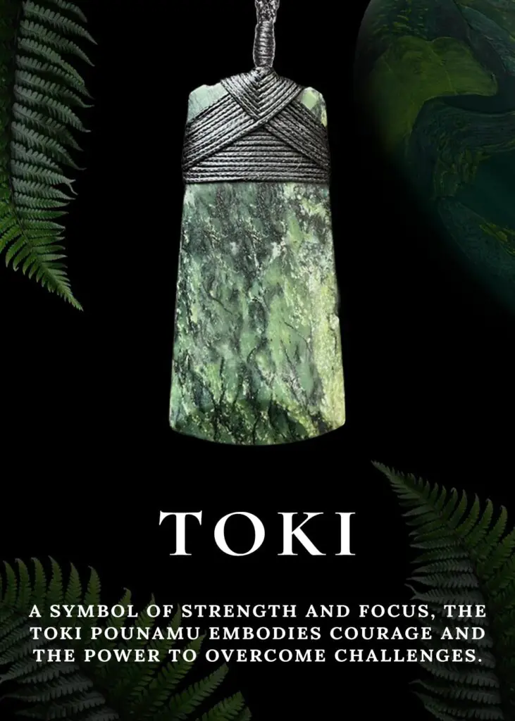 Toki pounamu pendant meaning – traditional Māori greenstone adze symbol of strength and leadership