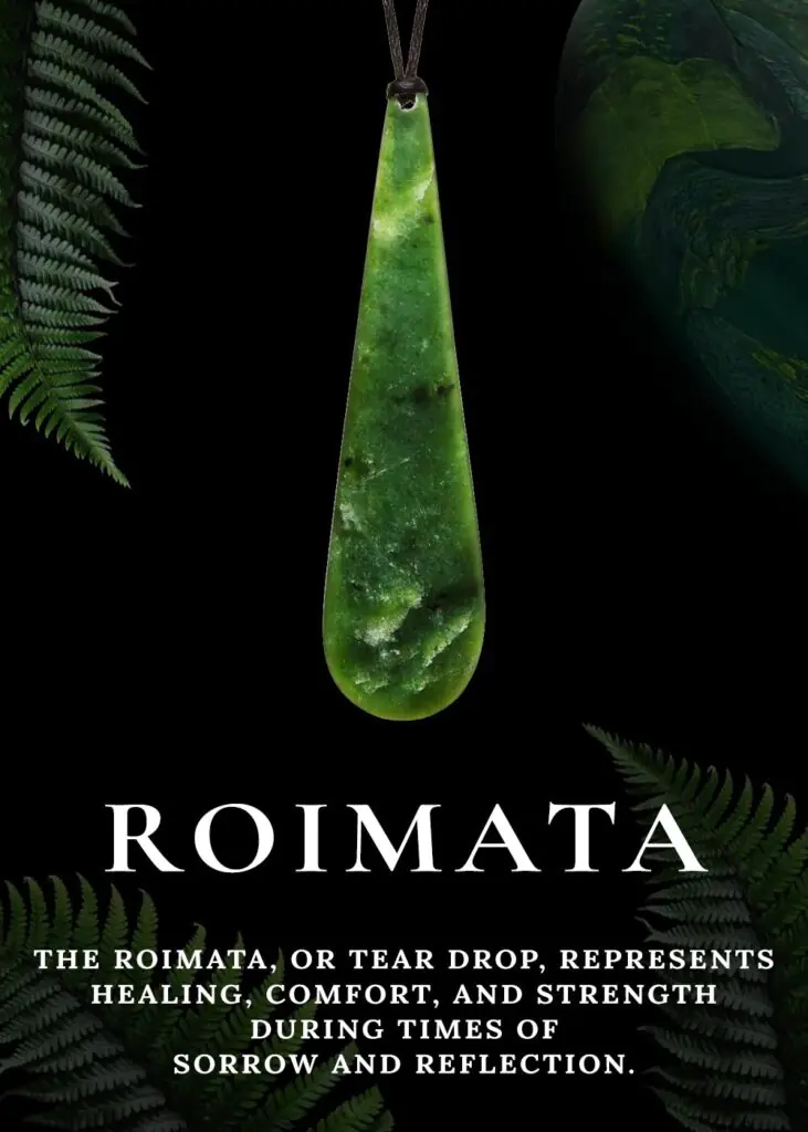 Roimata pounamu pendant meaning – teardrop symbol of healing and emotional strength