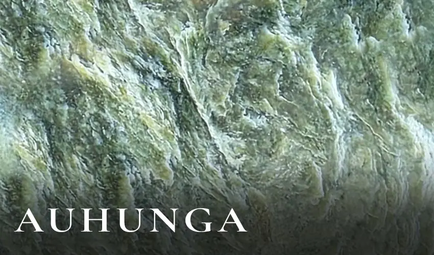 Auhunga pounamu texture, pale frosted opaque green nephrite