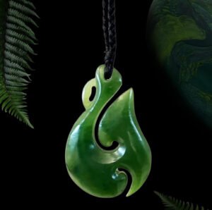 hei matau with koru meaning pendant greenstone pounamu
