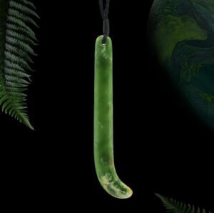 Kapeu Greenstone pounamu meaning pendant
