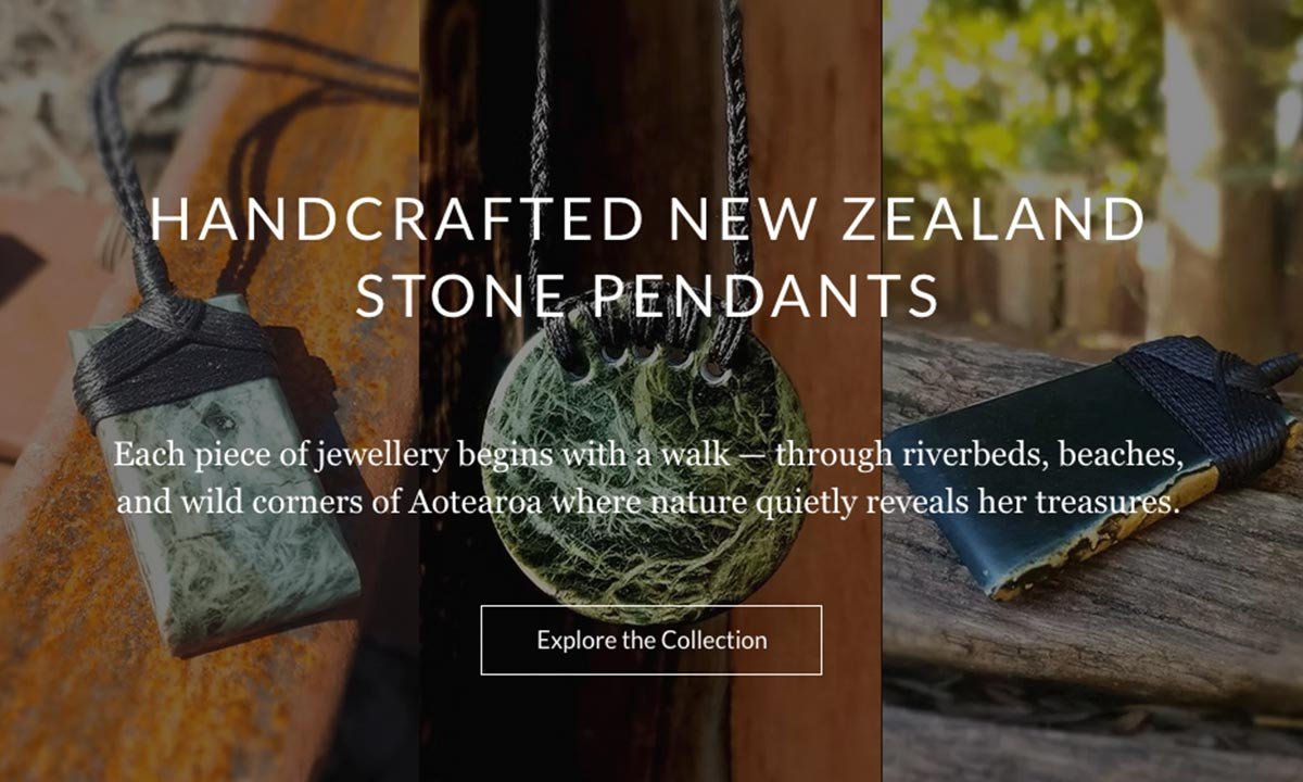 Precious Stone Pendants handcrafted pounamu and Nelson stone jewellery studio Nelson New Zealand