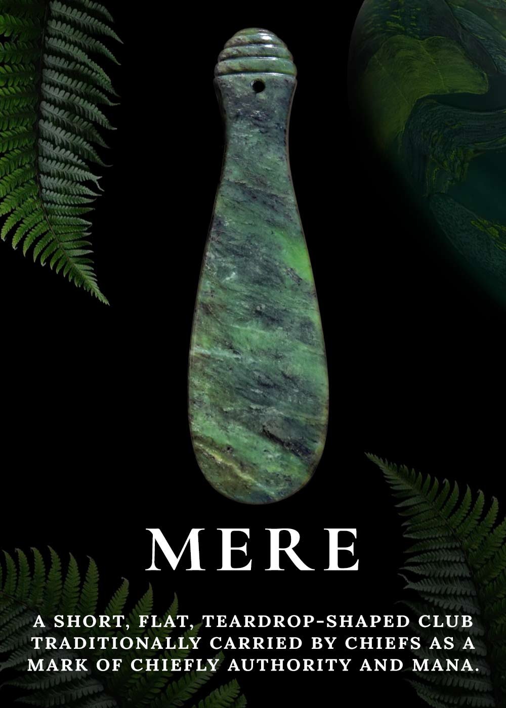 Mere pounamu meaning – traditional Māori chief's weapon symbolising mana and authority