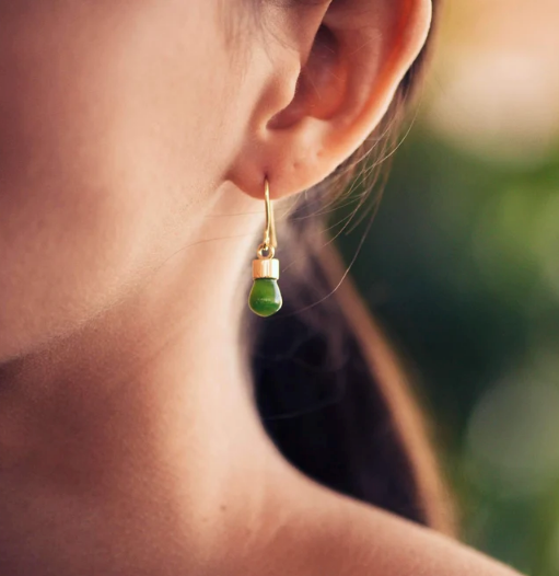 Jens Hansen the ring maker pounamu greenstone earrings