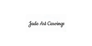 Jade Art Carvings logo in black script lettering on a white background