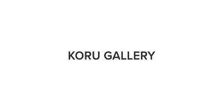 Koru Gallery logo in dark grey capital letters on a white background