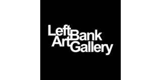 Left Bank Art Gallery logo in white lettering on a black background