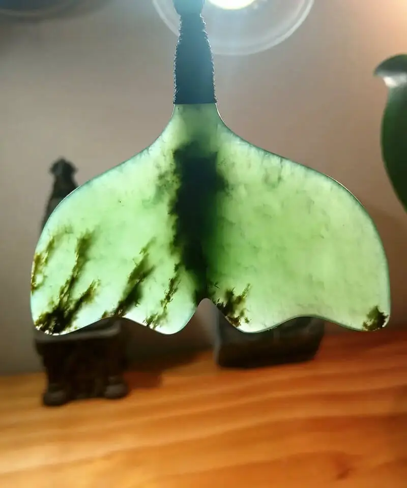 whale tale pounamu pendant necklace