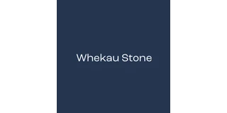 Whekau Stone logo, white Whekau Stone lettering on a dark navy background